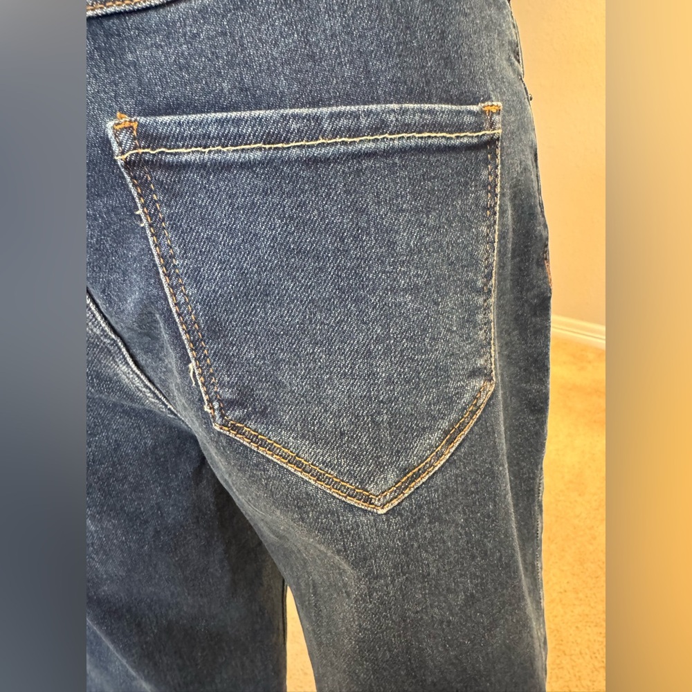 NWOT Flag & Anthem High Rise Straight Leg Ankle Length Dark Indigo Wash Jeans - Picture 9 of 11